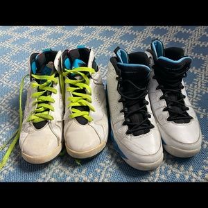 2 pairs of Jordan sneakers. TWO FOR THE PRICE OF ONE